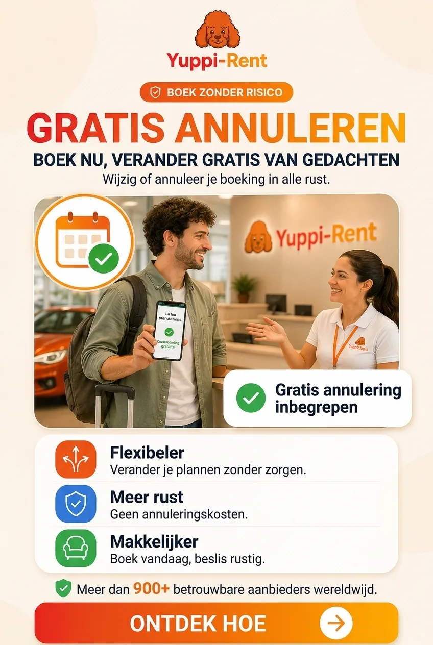 Cancellazione gratuita — Prenota senza rischi con Yuppi-Rent